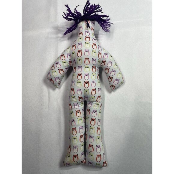 Dammit Doll 12" Stress Reliever Colorful Owls Hair Hippie - Picture 2 of 2